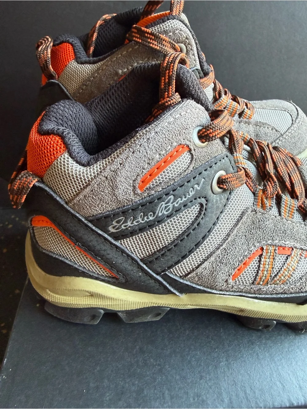 Eddie Bauer Gray and Orange Trail Hiking Shoes